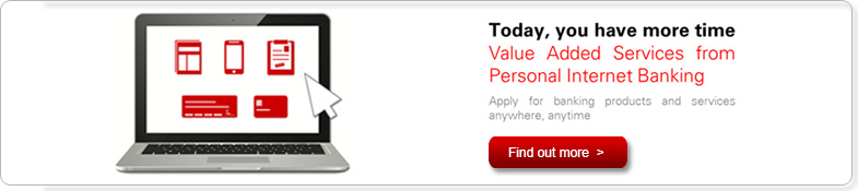 Value Added Services HSBC from Personal Internet Banking